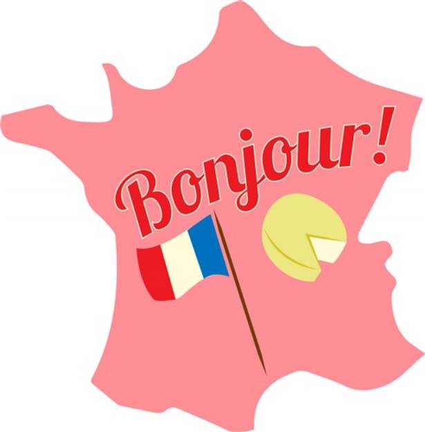 Picture of France Bonjour SVG File