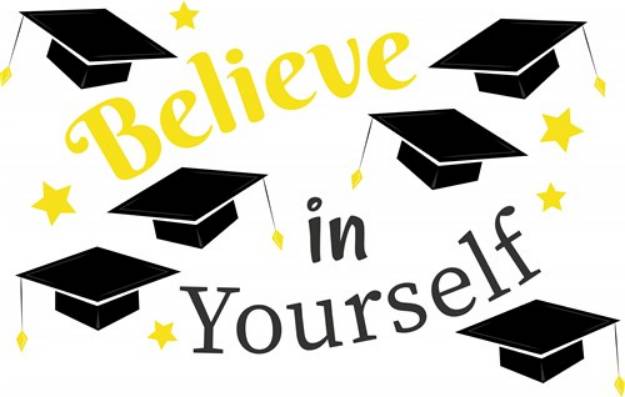 Picture of Grad Cap Believe In Yourself SVG File