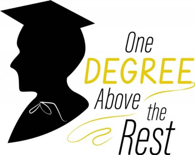 Picture of Grad Silhouette One Degree Above The Rest SVG File