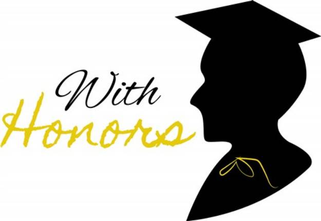 Picture of Grad Silhouette With Honors SVG File