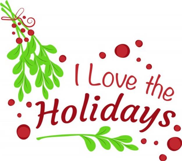 Picture of Mistletoe I Love The Holidays SVG File