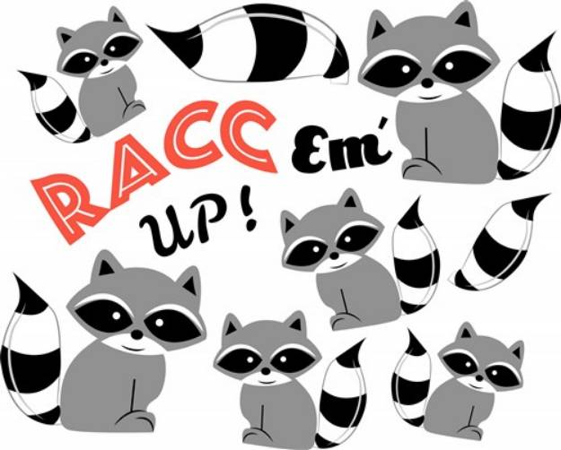 Picture of Racoon Racc Em Up SVG File