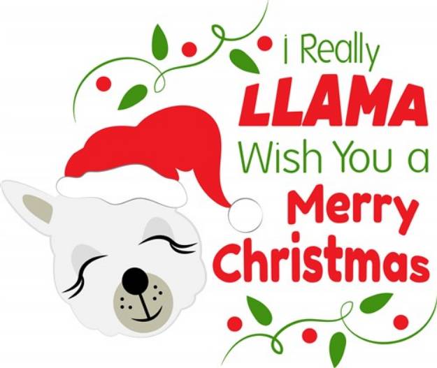 Picture of I Llama Wish You A Merry Christmas SVG File