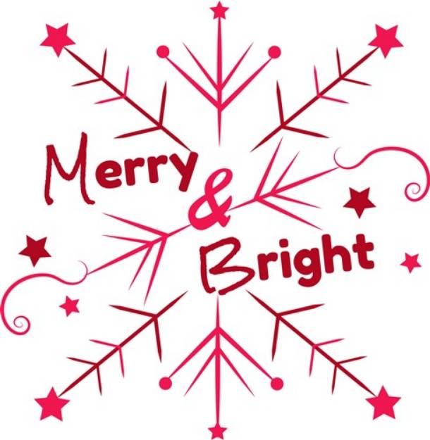 Picture of Snowflake Merry And Bright SVG File