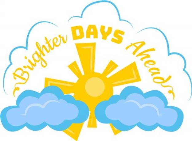 Picture of Sun Cloud Brighter Days Ahead SVG File