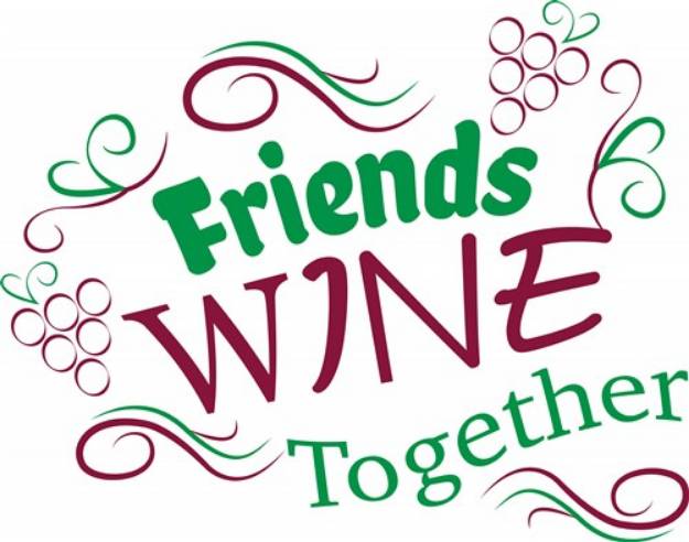 Picture of Friends Wine Together SVG File