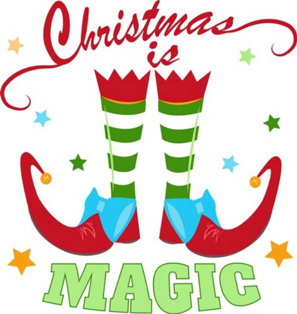 Picture of Elf Shoes Christmas Is Magic SVG File