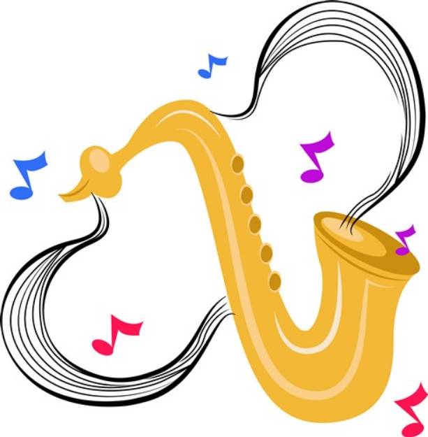 Picture of Saxophone SVG File