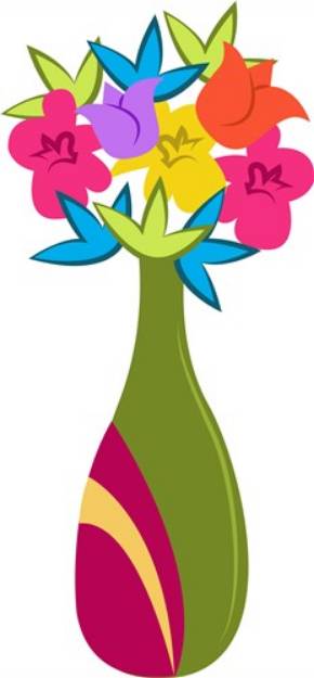 Picture of Vase Flowers SVG File