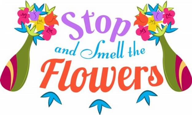 Picture of Smell The Flowers SVG File
