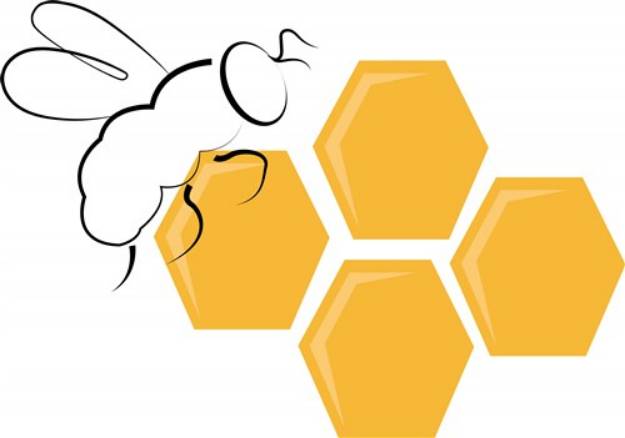 Picture of Bee Honeycomb SVG File
