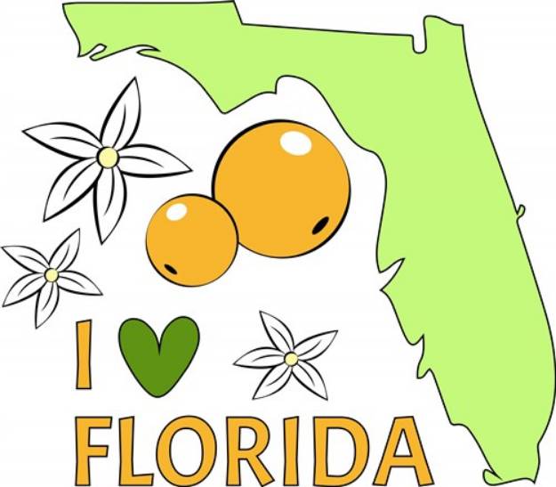 Picture of I Love Florida SVG File