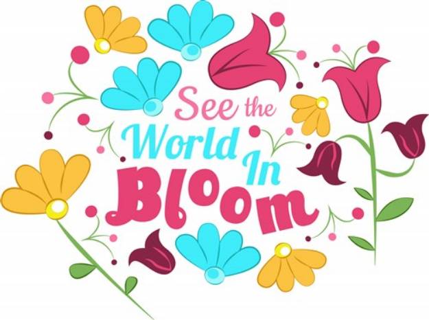 Picture of World In Bloom SVG File
