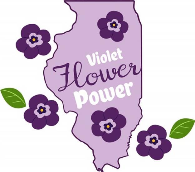 Picture of Violet Flower Power SVG File