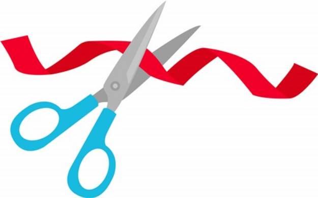 Picture of Ribbon Cutting SVG File