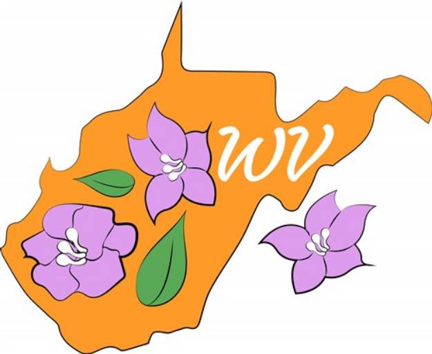 Picture of West Virginia Flowers SVG File