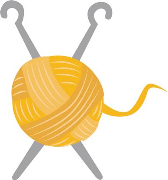 Picture of Yarn & Needles SVG File