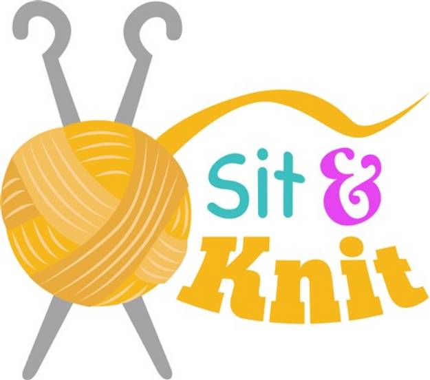 Picture of Sit & Knit SVG File
