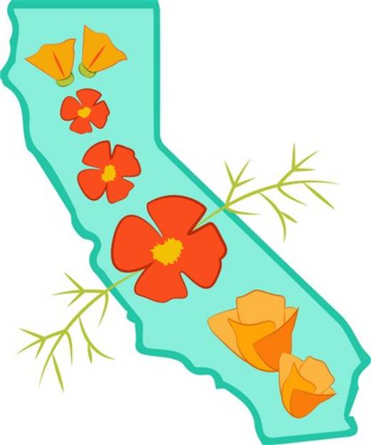 Picture of California Poppies SVG File