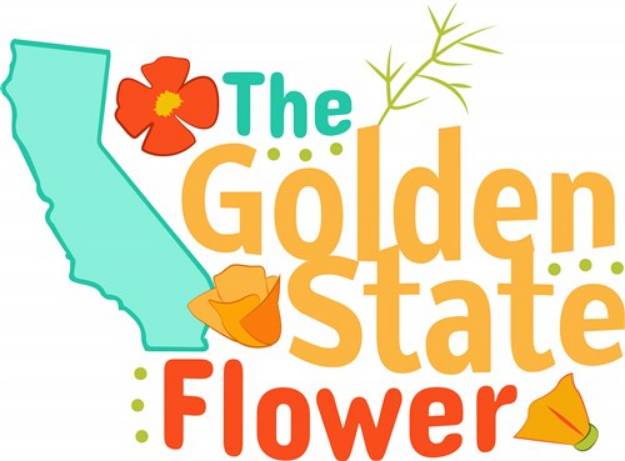 Picture of Golden State Flower SVG File