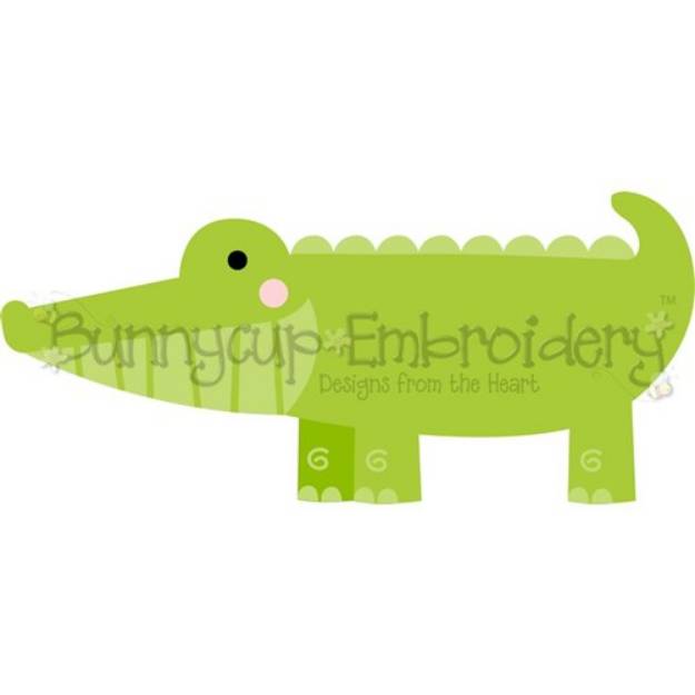 Picture of Boxy Alligator SVG File