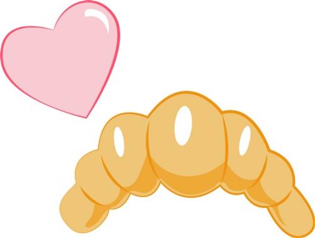 Picture of Croissant Love SVG File