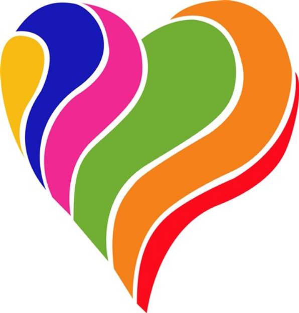 Picture of Colorful Heart SVG File