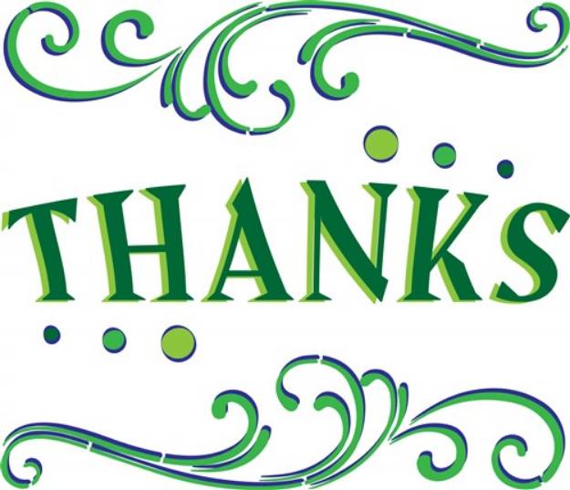 Picture of Thanks SVG File
