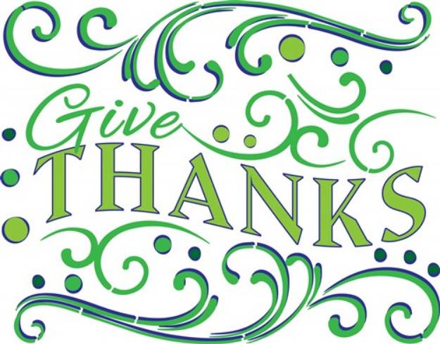 Picture of Give Thanks SVG File