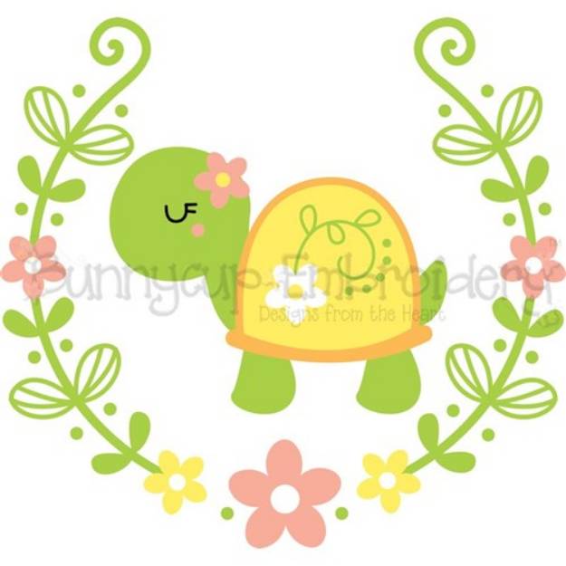 Picture of Kawaii Turtle & Laurel SVG File