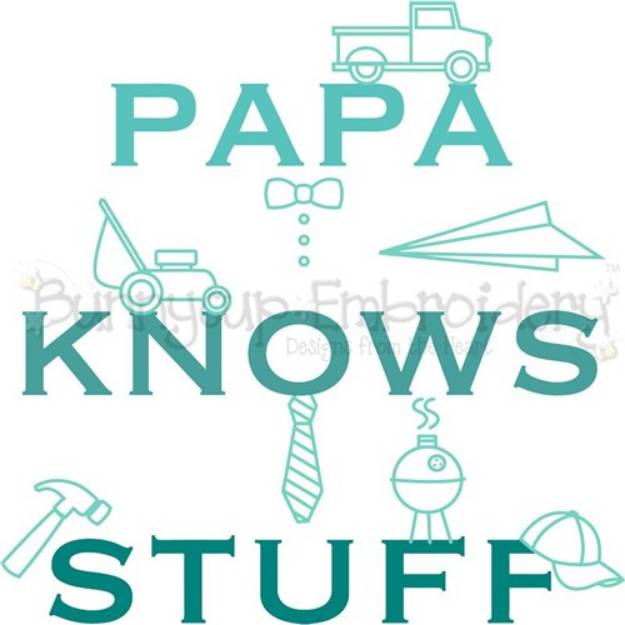 Picture of Papa Knows Stuff SVG File