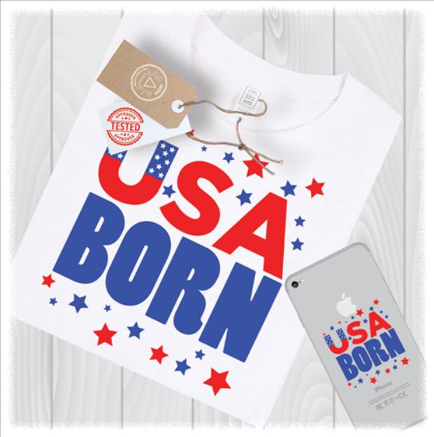 Picture of USA Born SVG File