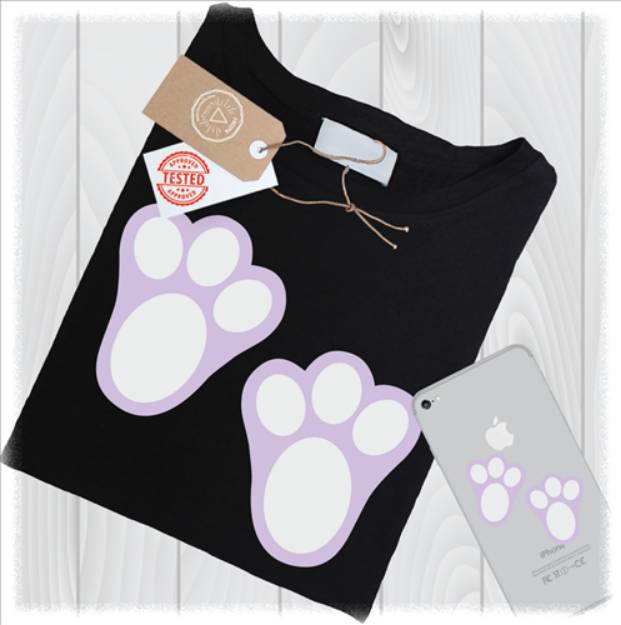 Picture of Easter Bunny Foot Prints SVG File