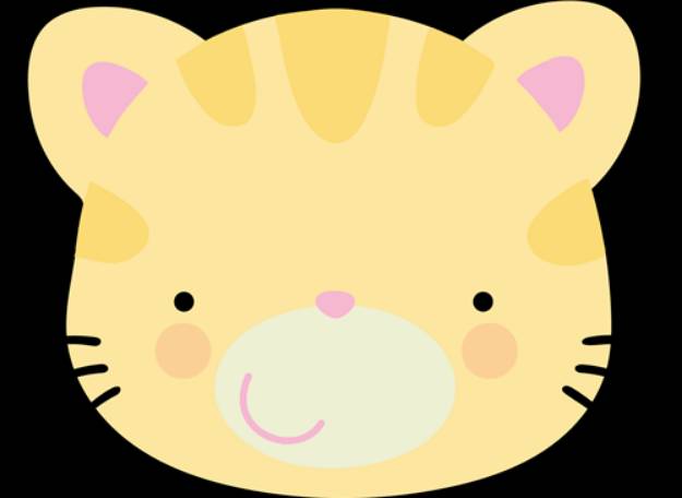 Picture of Adorable Cat Face SVG File