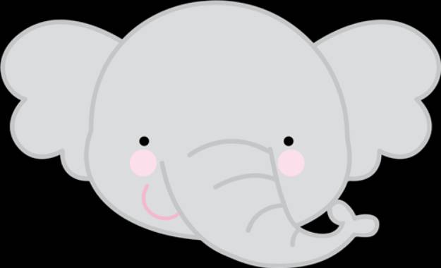 Picture of Adorable Elephant Face SVG File