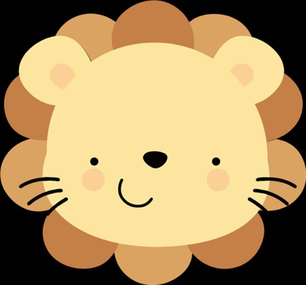 Picture of Adorable Lion Face SVG File