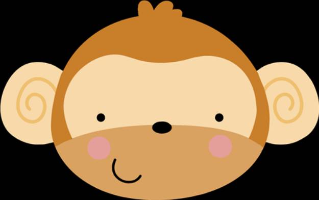 Picture of Adorable Monkey Face SVG File