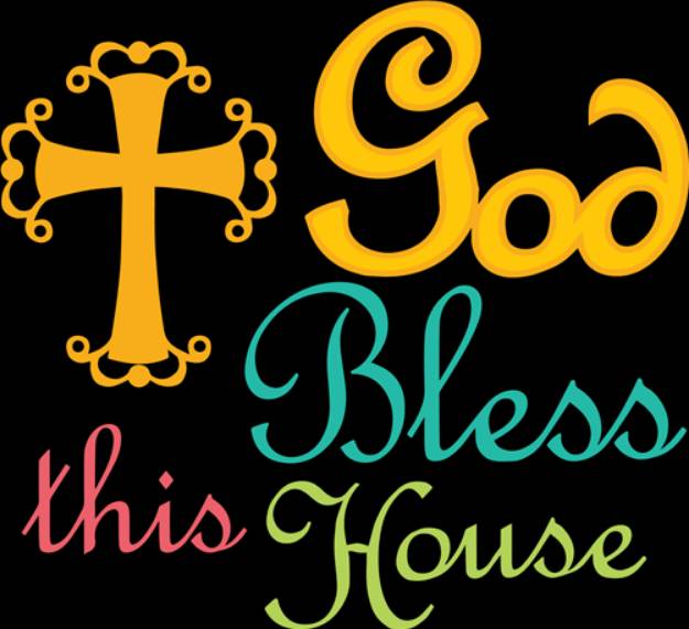 Picture of God Bless This House SVG File