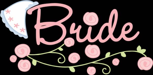 Picture of Bride With Veil SVG File