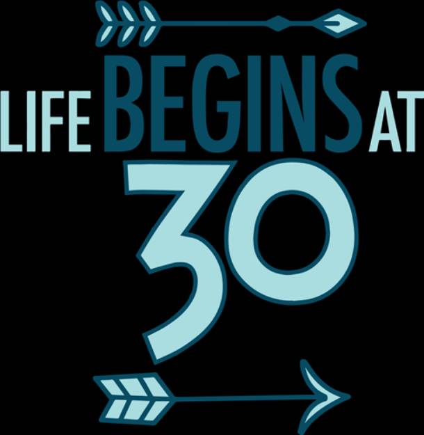 Picture of Life Begins at 30  SVG File