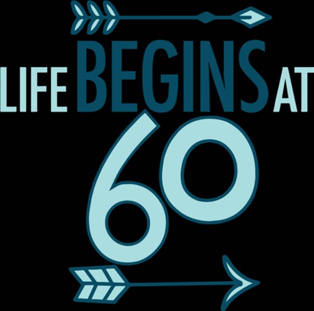 Picture of Life Begins at 60   SVG File