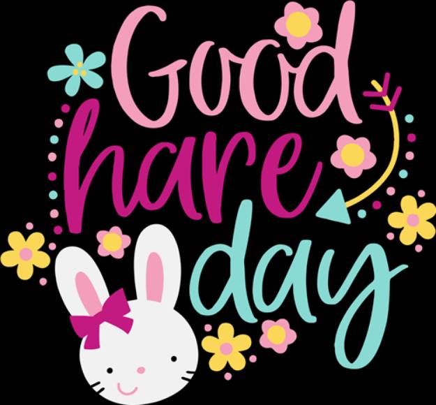 Picture of Good Hare Day  SVG File