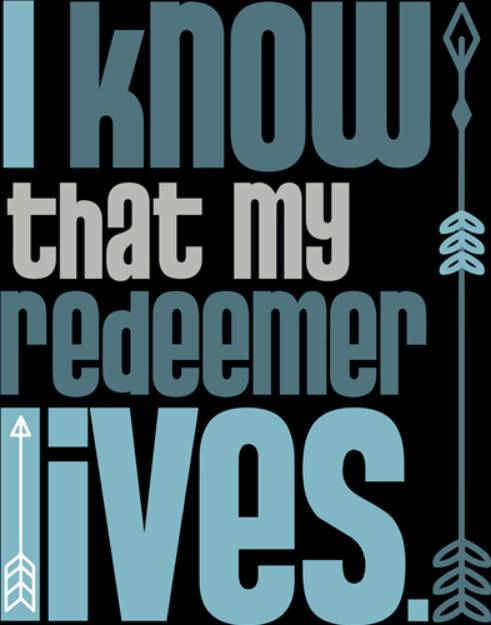 Picture of My Redeemer Lives   SVG File