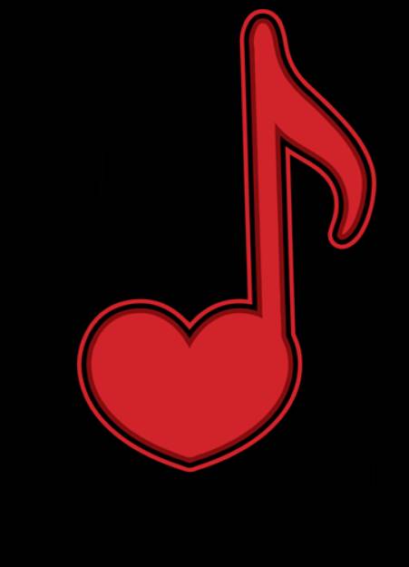 Picture of Heart Music Notes  SVG File