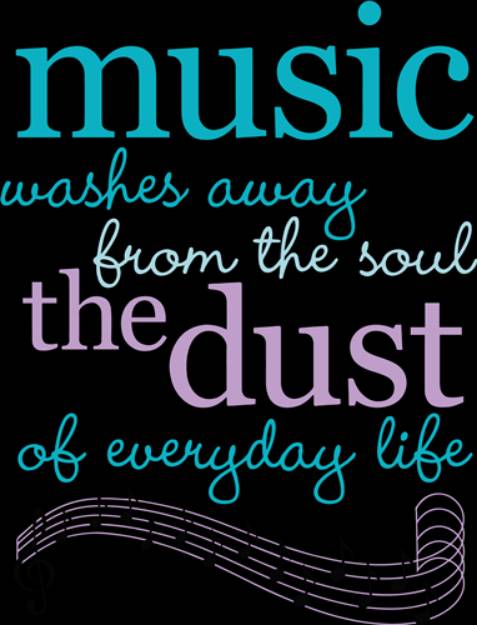 Picture of Music Washes Away The Dust  SVG File