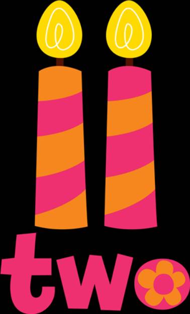 Picture of Two Birthday Candles SVG File