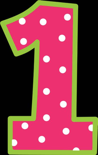 Picture of Birthday Number 1  SVG File