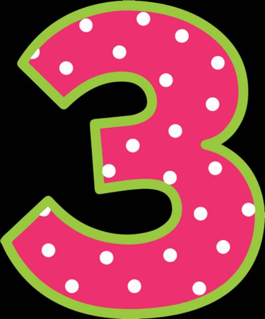 Picture of Birthday Number 3   SVG File