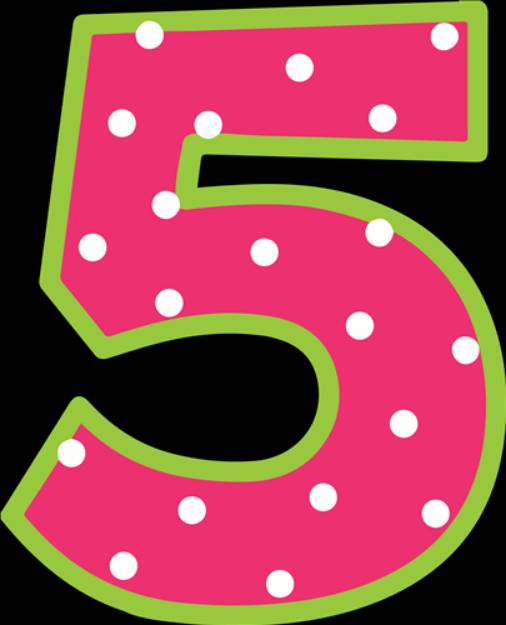 Picture of Birthday Number 5   SVG File