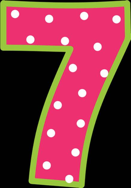 Picture of Birthday Number 7   SVG File